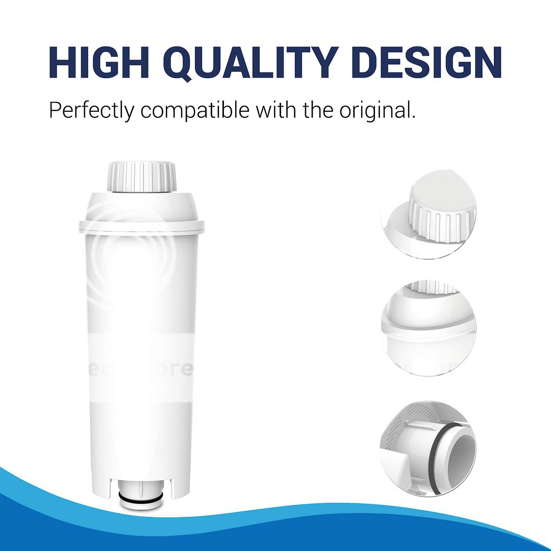 5 Compatible Coffee Machine Water Filter Softener for DeLonghi DLSC002